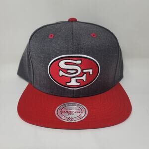 🆕 Mitchell & Ness NFL San Francisco 49ers Throwback Gray 2 Tone Snapback Hat